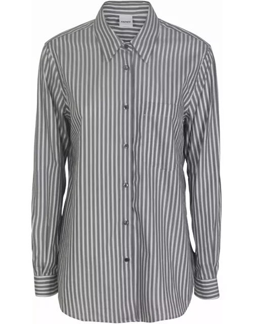 Aspesi Round Hem Striped Shirt