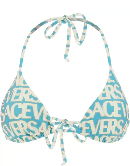 Versace Allover Bikini Top