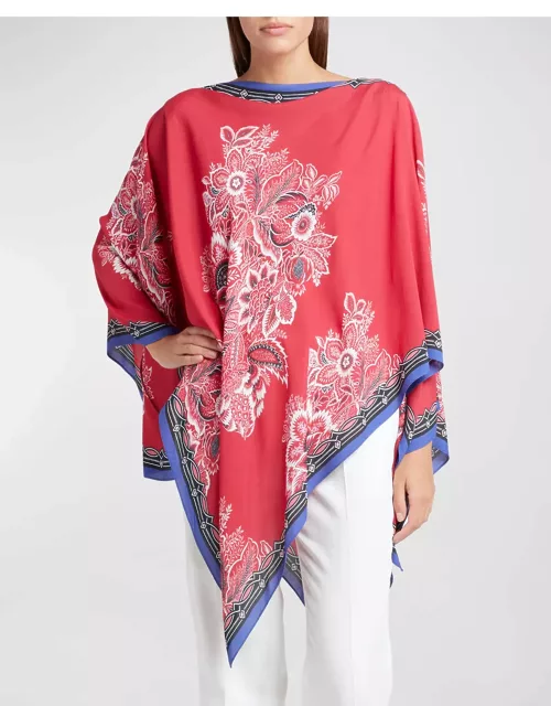 Floral Patterned Poncho
