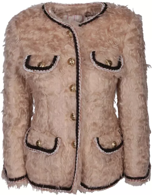 Etro Fur-effect Beige Jacket
