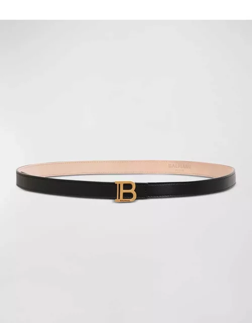 Skinny Leather & Brass B-Belt