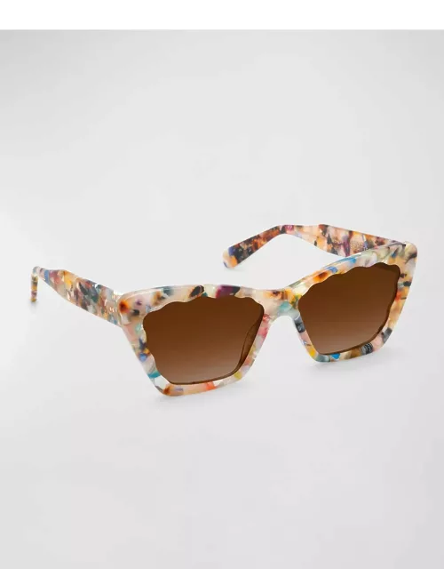 Brigitte Multicolor Acetate Cat-Eye Sunglasse
