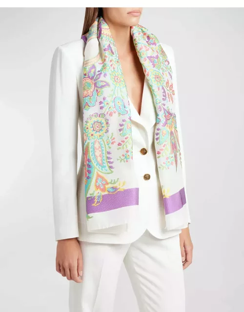 Floral Embroidered Scarf