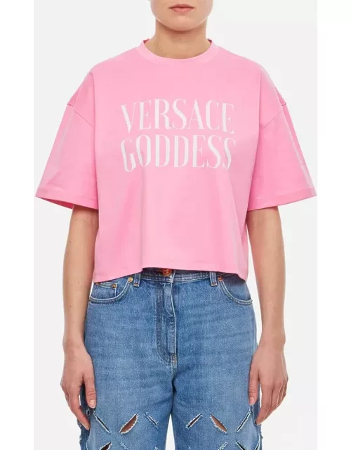 Versace Rose Cotton T-shirt