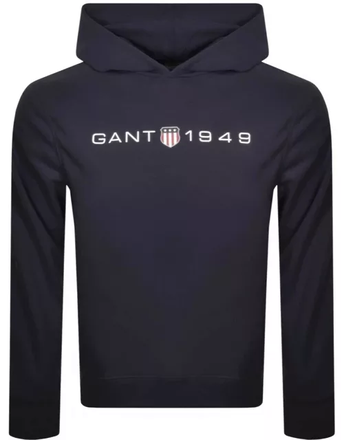 Gant Logo Hoodie Navy