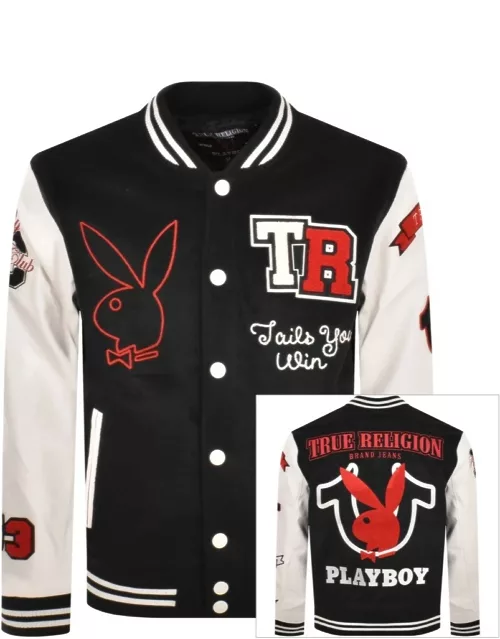 True Religion X Playboy Varsity Jacket Black