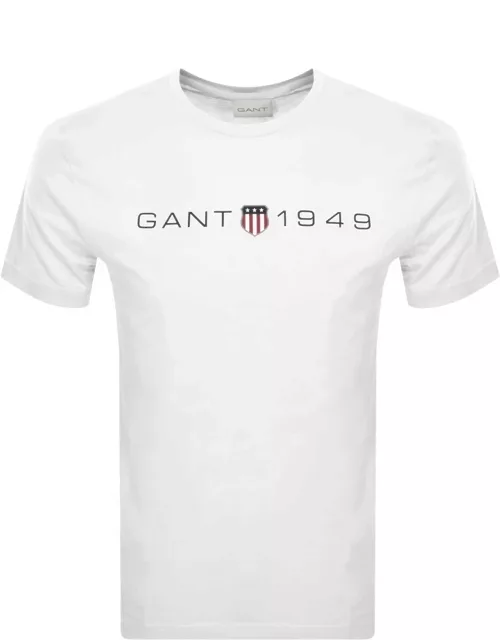 Gant Graphic Logo T Shirt White