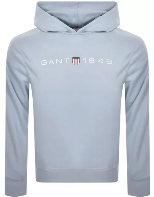 Gant Logo Hoodie Blue
