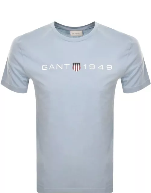 Gant Graphic Logo T Shirt Blue