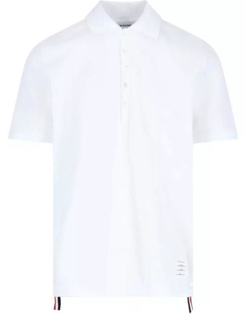 Thom Browne Polo Shirt With Tricolor Detail On The Back