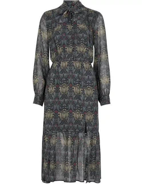 Paige X Morris & Co. Koralina Printed Silk Midi Dress - Multicoloured - S (UK8-10 / S)