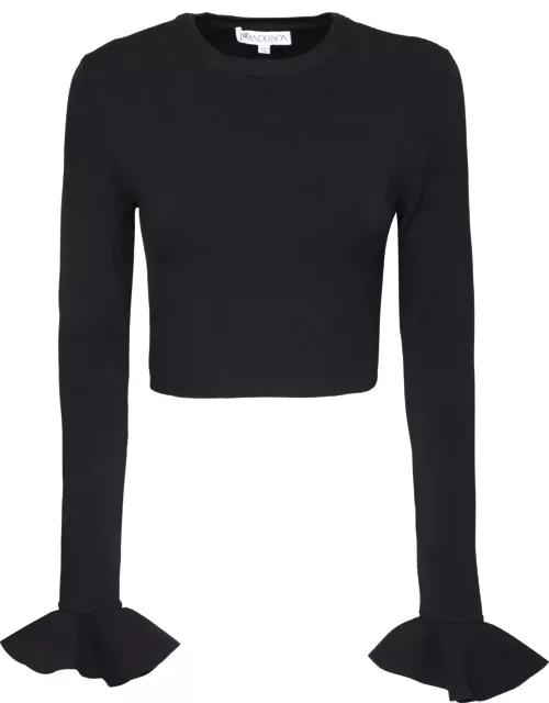 J.W. Anderson Ruffle Black Sweater