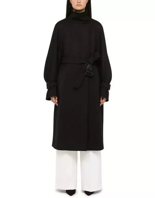 Max Mara Atelier Loose Black Wool Coat