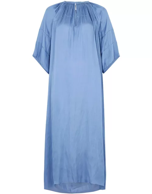 Day Birger ET Mikkelsen Jaden Satin Midi Dress - Blue - 34 (UK8 / S)