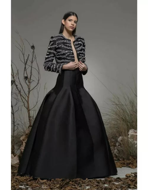 Isabel Sanchis Beverino Embellished Jacket A-Line Skirt