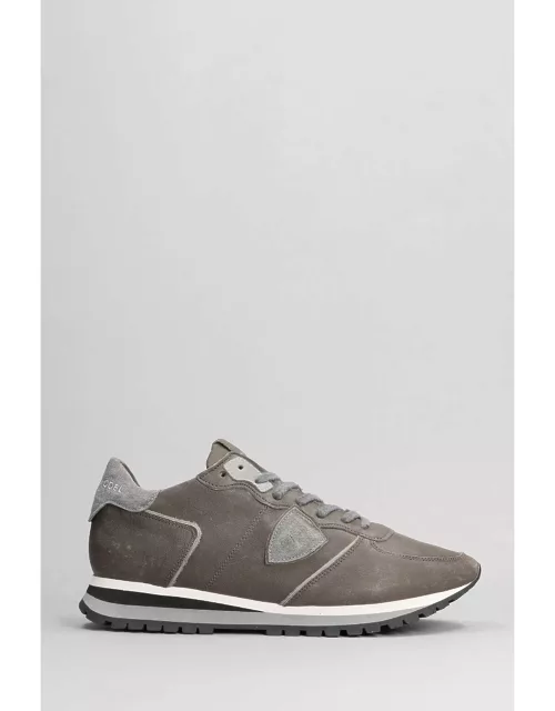 Philippe Model Trpx Sneakers In Grey Leather