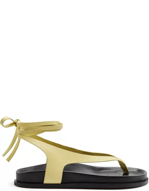 A. emery Shel Lace-up Suede Sandals - Yellow - 40 (IT40 / UK7)