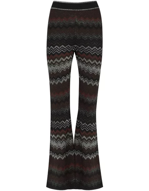 Missoni Zigzag-intarsia Fine-knit Trousers - Black - 40 (UK8 / S)