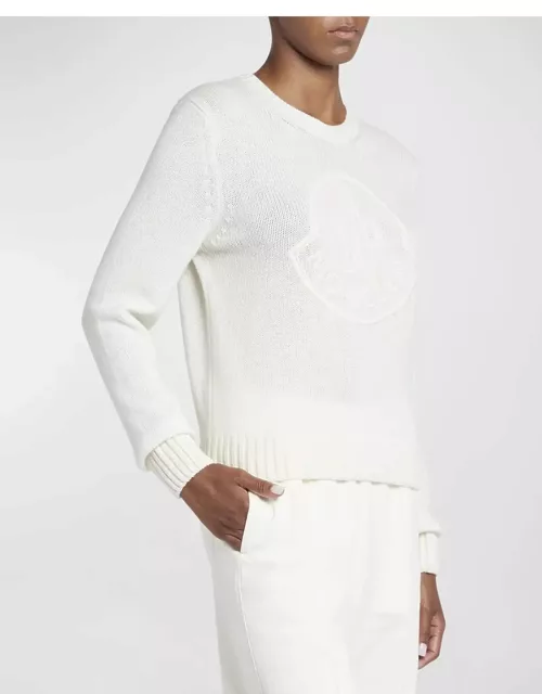 Cashmere Embroidered Logo Sweater