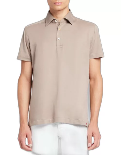 Men's Linen-Silk Polo Shirt