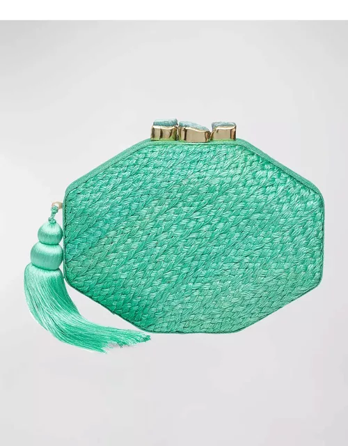 Sofia Octagon Braided Clutch Bag