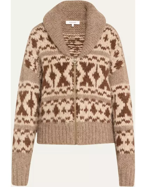 Fairisle Zip-Front Sweater