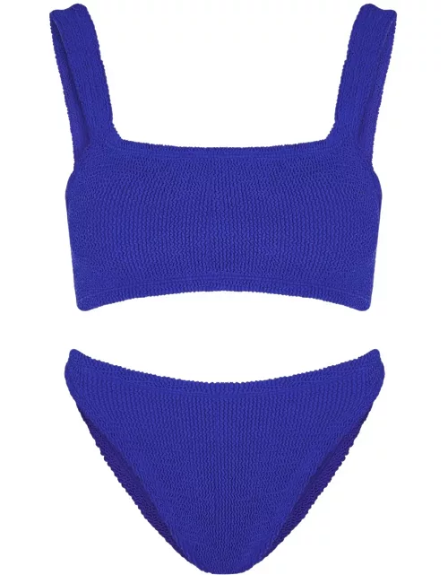 Hunza G Xandra Seersucker Bikini - Bright Blue - One