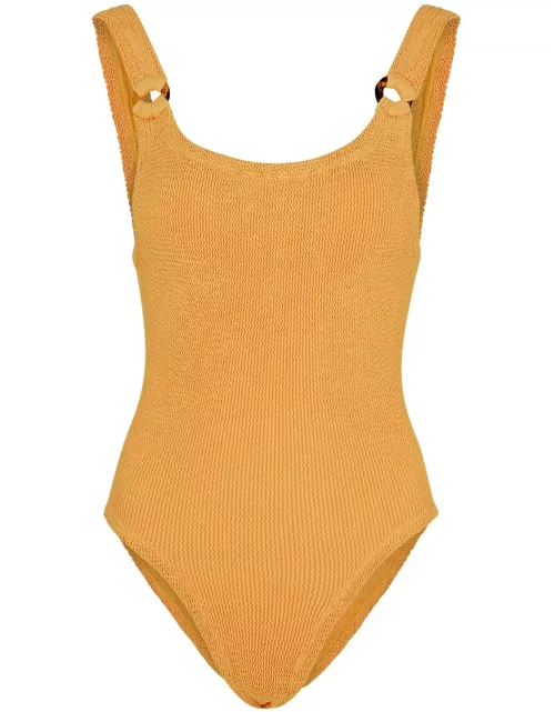 Hunza G Domino Seersucker Swimsuit - Orange - One