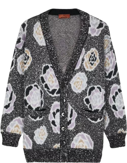 Missoni Intarsia Sequin-embellished Wool-blend Cardigan - Multicoloured - 42 (UK10 / S)