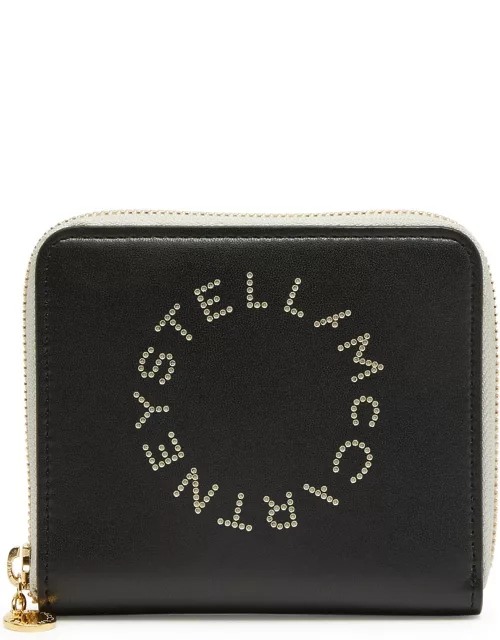 Stella Mccartney Stella Logo Mini Faux Leather Wallet - Black