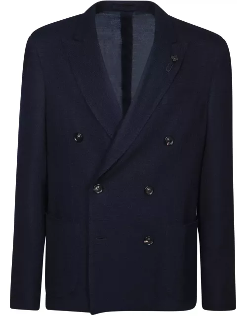 Lardini Deconstructed Blue Jacket