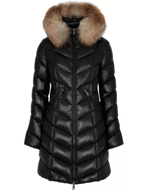 Moncler Fulmarus Fur-trimmed Quilted Shell Coat - Black - 1 (UK 10 / S)