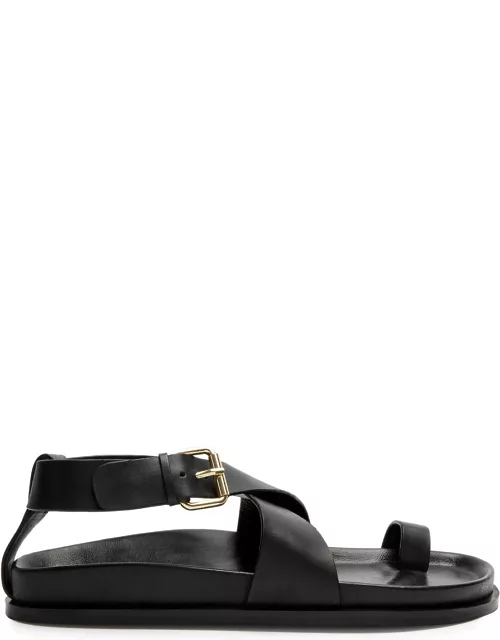 A. emery Dula Leather Sandals - Black - 40 (IT40 / UK7)