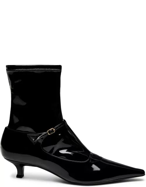 The Row Cyd 50 Patent Leather Ankle Boots - Black - 40 (IT40 / UK7)