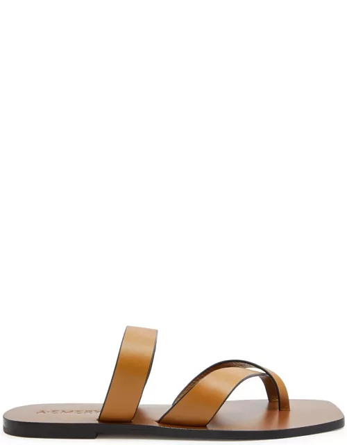 A. emery Carter Leather Thong Sandals - Tan