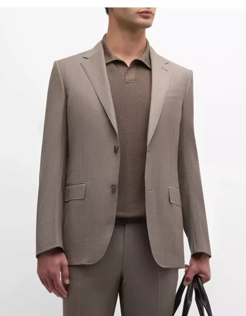Men's Wool Sharkskin Suit