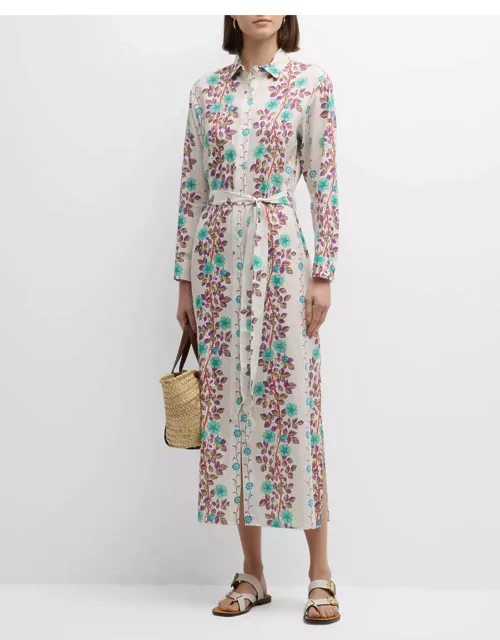 Floral-Print Maxi Dress Coverup
