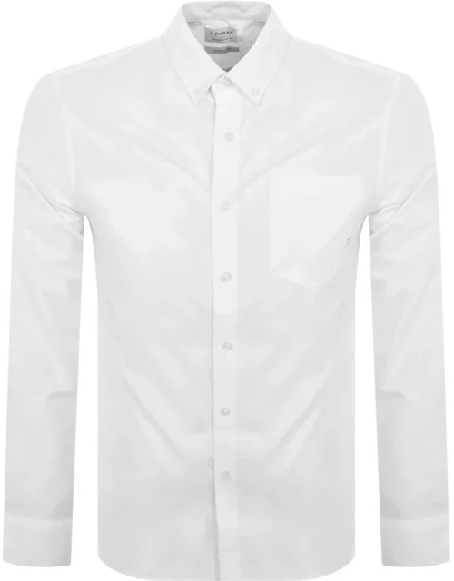 Farah Vintage Brewer Long Sleeve Shirt White