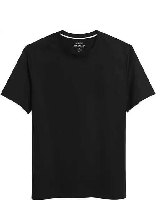 Awearness Kenneth Cole Men's Slim Fit Performance Tech Crewneck T-Shirt Black