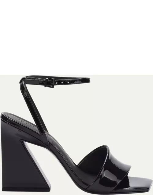 Serafina Patent Leather Block-Heel Sandal