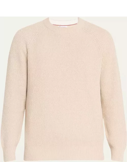 Men's Cotton Ribbed Crewneck Sweater