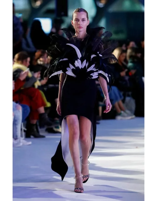 Isabel Sanchis Blello Feathered Cocktail Dres