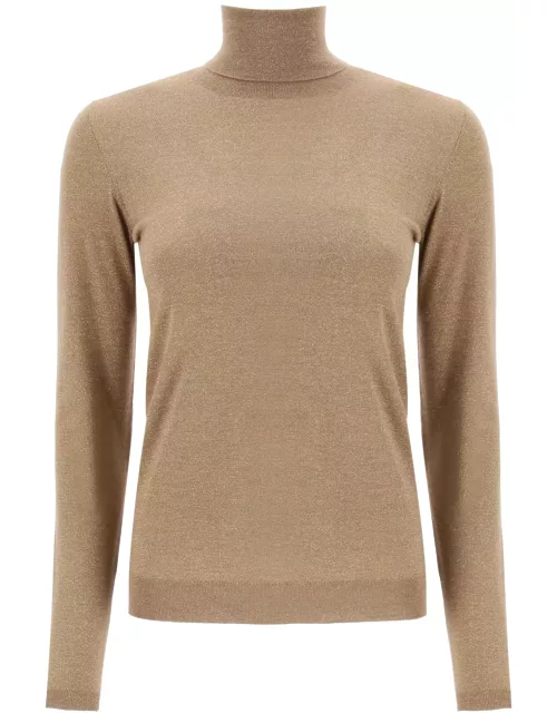 Brunello Cucinelli Turtleneck Sweater In Cashmere And Silk Lurex Knit