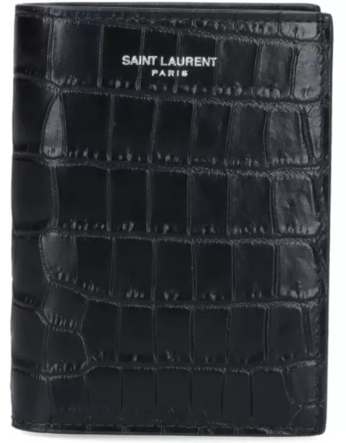 Saint Laurent Crocodile Bi-Fold Wallet