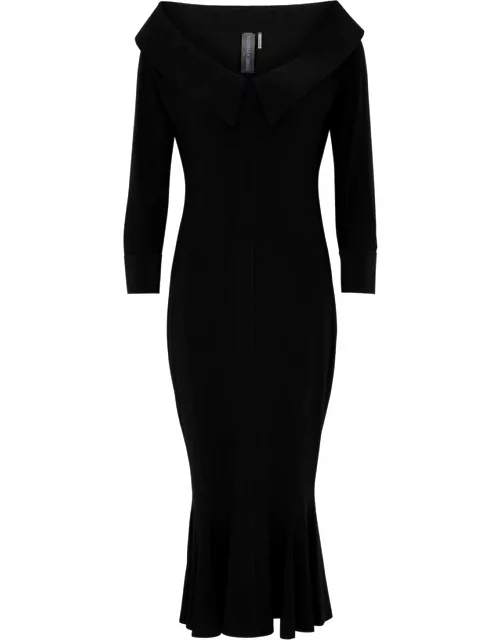 Norma Kamali Off-the-shoulder Jersey Midi Dress - Black - L (UK14 / L)