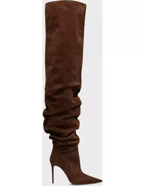 Jaheel Slouchy Leather Over-The-Knee Boot