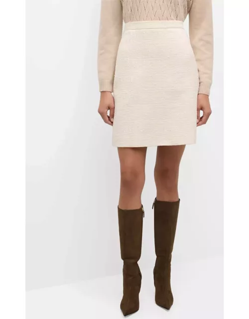 Paese A-Line Tweed Mini Skirt