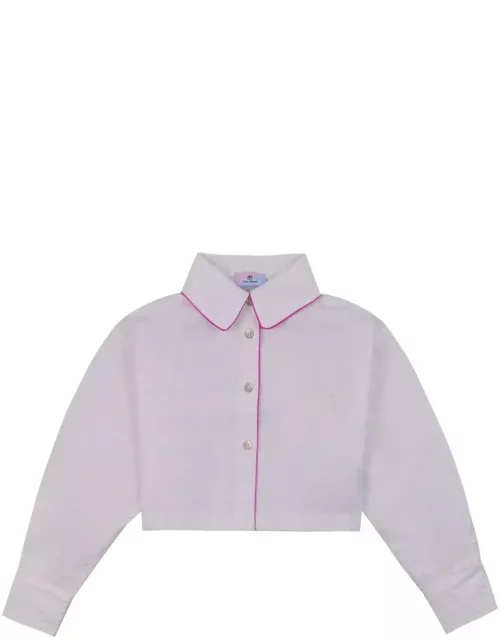 Chiara Ferragni Eyelike Button-up Cropped Shirt