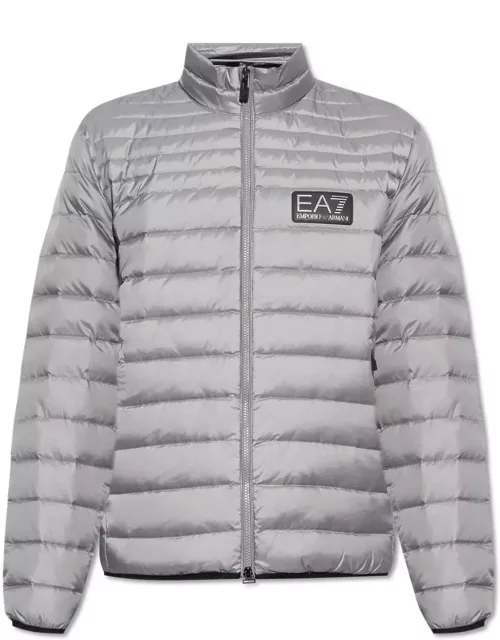 EA7 Logo Patch Zip-up Jacket