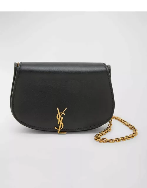 Mini YSL Wallet On Chain in Smooth Leather